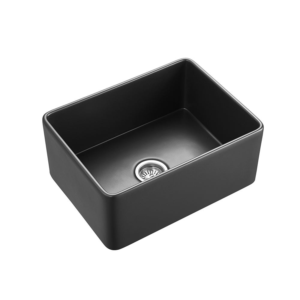 Hartley Small Single Farmhouse Sink Black 1