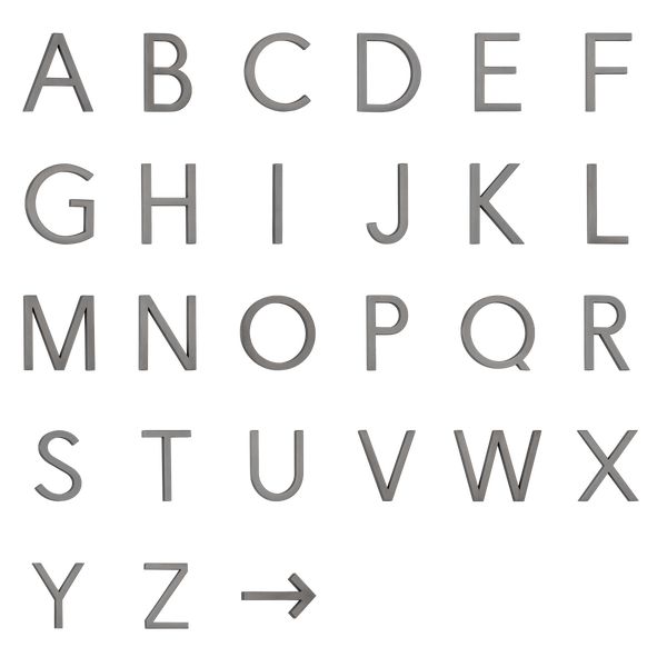 Full Alphabet Letters Angled GM